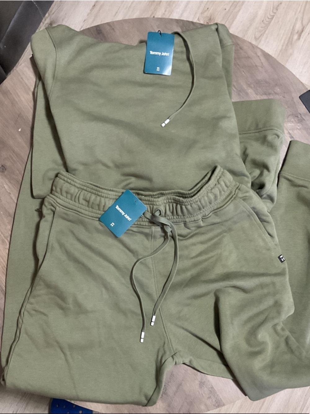 Tommy John Olive Lounge Crewneck & Drawstring Joggers